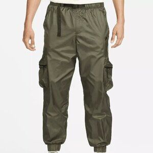 Nike Men’s Tech Lined Woven Cargo Pants Tapered Leg Green Size S FB7911-325 NEW